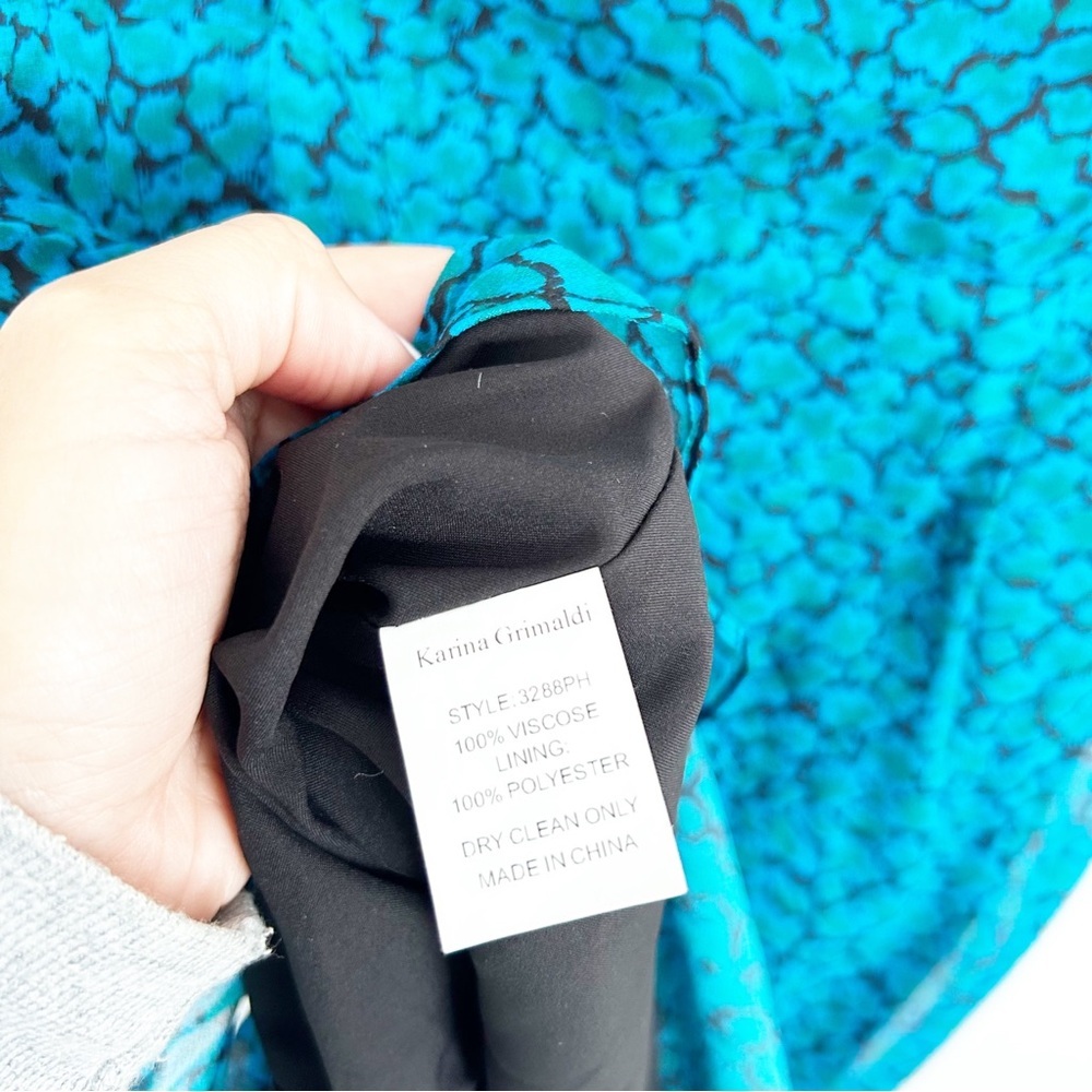 Karina Grimaldi Revolve Tana One Shoulder Ruched Mini Dress Teal Size XS - Picture 11 of 13